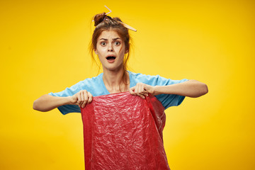 happy woman with fan