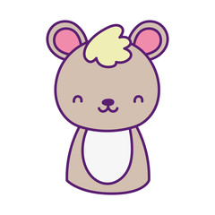 cute teddy bear toy cartoon icon