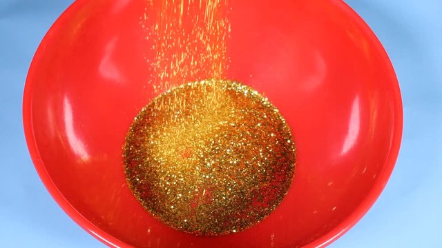 Brillantina, diamantine is a very small variety of copolymerized plastic pieces, aluminum sheets, titanium dioxide, iron oxides, bismuth oxyclorette or other materials painted with metallic, neon and 