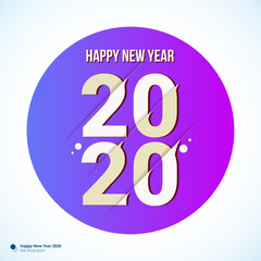 New year 2020 greeting post