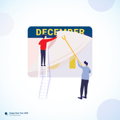 New year 2020 greeting post