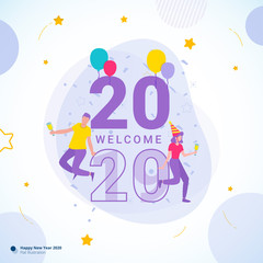 New year 2020 greeting post