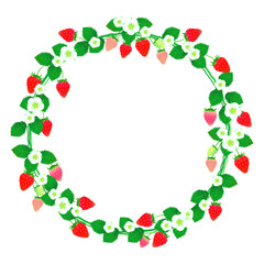 いちごのリースフレーム