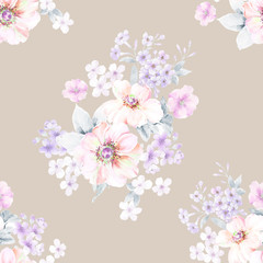 Computer drawn beautiful flowers illustration