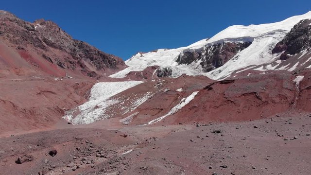 cerro Aconcagua on the andes mountain range