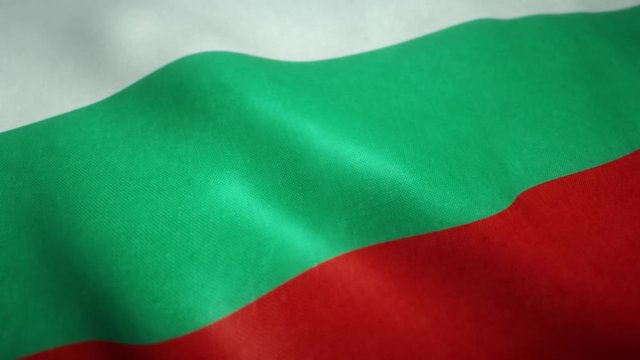 flag of bulgaria waving in the wind