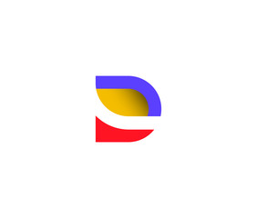 Fototapeta premium Letter D 3D vector logo design. Creative minimalism Logo Icon Minimal emblem design template