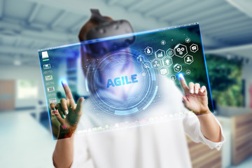 Business, Technology, Internet and network concept. Agile Software Development.