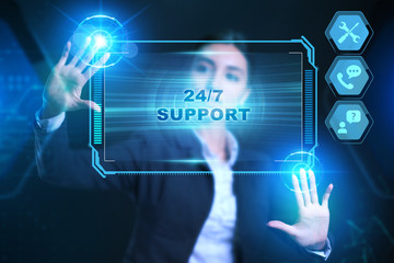 Business, Technology, Internet and network concept. Technical Support Center customer service.