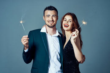 cheerful young couple holiday fun lifestyle