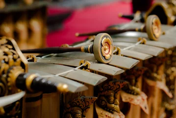 Gordijnen Close up bali traditional music instrument  © Iwayan