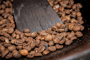 Traditional Coffee roasting processing