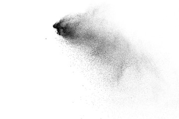 Explosion of colored powder isolated on black background. Abstract colored background. holi festival.