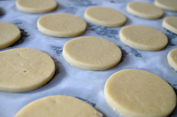 Tapas de alfajores de almidón de maíz