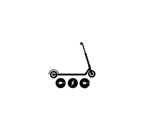 E-scooter or Electric scooter icon. sign symbol background, Vector illustration.