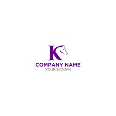 Fototapeta premium K Horse Logo Design Vector
