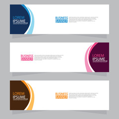 Vector abstract design web banner template. Web Design Elements - Header Design. Abstract geometric web banner template on grey background.Modern banner.