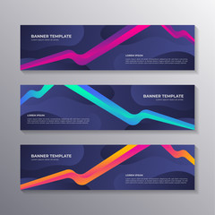 Modern abstract gradient banner template, Applicable for Banners, Header, Footer, Advertising