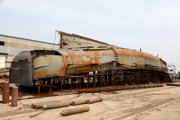 Fototapeta premium ship under repair