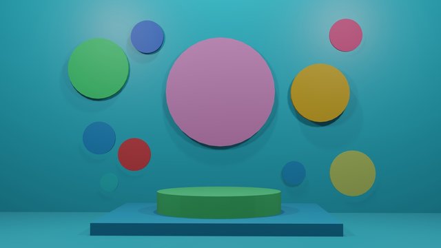 minimal abstract background 3d rendering abstract geometric shape group set colerfull