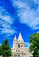 Fisherman's Bastion, located in the Buda Castle complex, in Budapest, Hungary.