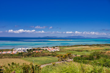沖縄　小浜島　大岳展望台からの絶景