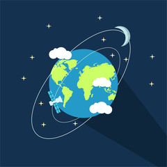 Global Communication Globe And Geography Vector Icons Set For Web, Internet, Print