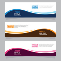 Vector abstract design web banner template. Web Design Elements - Header Design. Abstract geometric web banner template on grey background.Modern banner.