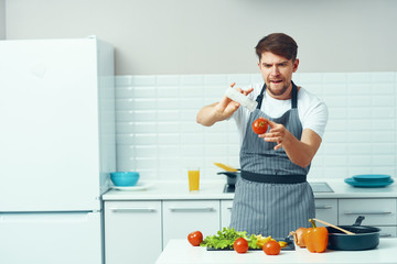 woman cooking in kitchen