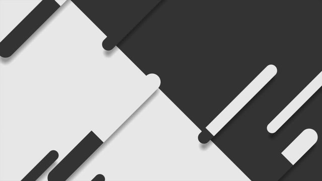 Black and white abstract tech minimal geometric motion background