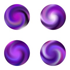 Set with modern round colorful backgrounds.