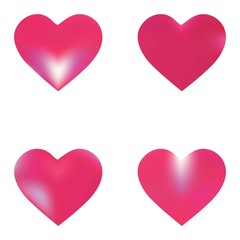 Kit of modern backgrounds hearts.