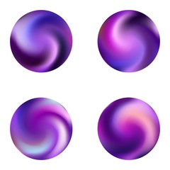 Kit with modern round mesh backgrounds.