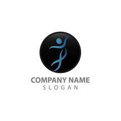 Creative people logo design vector template element