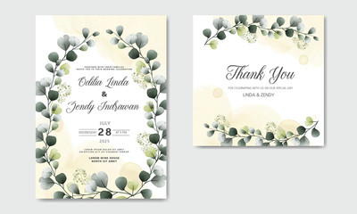 beautiful and elegant floral wedding invitation