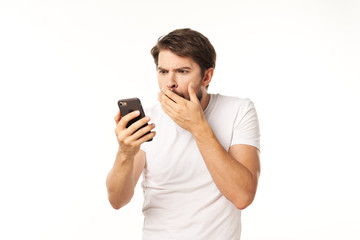 young man with mobile phone