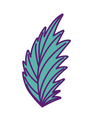 palm leaf foliage nature decoration icon