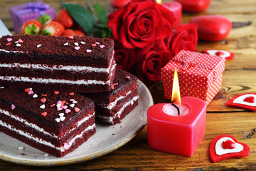 Romantic dessert for Valentine's day