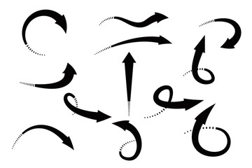 hand drawn arrows, vector design