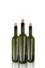 bottle of wine on a white background, isolate