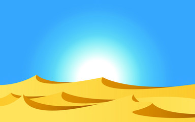 Fototapeta na wymiar Desert landscape vector design illustration