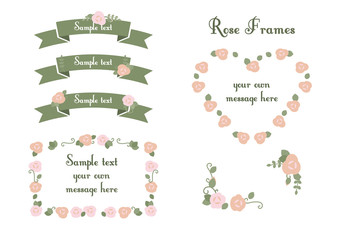 紫陽花リボンフレーム 飾り枠セット Wall Mural Wallpaper Murals きもまる