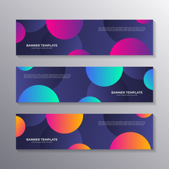 Modern abstract gradient banner template, Applicable for Banners, Header, Footer, Advertising