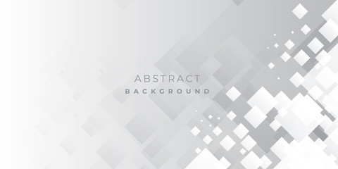 White Grey Silver Box Rectangle Abstract Background Vector Presentation Design