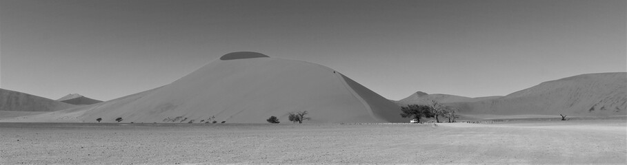 Black and white concept. View ro on of the highest dunes in the World. Big Daddy also known as Dune...