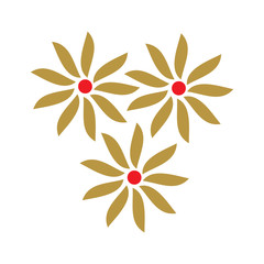 Christmas hand-drawn plants flat design