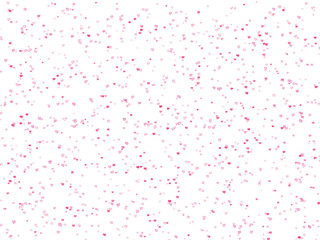 Small hearts, red and pink, white background - vector