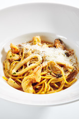 Frutti di Mare Spaghetti or Traditional Italian Seafood Pasta