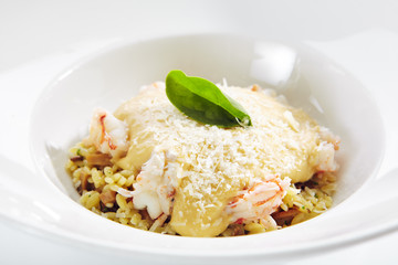 Delicious Italian Risotto with Mussels and Shrimps