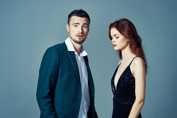 portrait of young man and woman